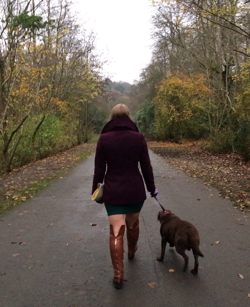 Aubergine-Debenhams-coat-OTK-boots-Labrador