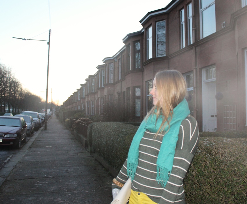 Stripe knit Glasgow street style W=850 H=702 Stripe-knit-Glasgow-street-style