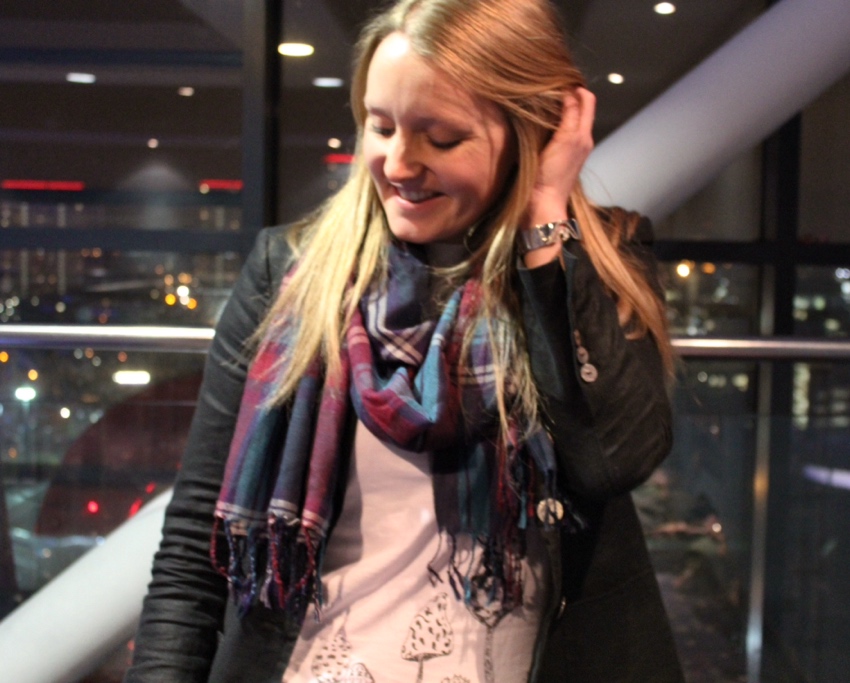 Naromode mushroom tee tartan scarf W=850 H=683 Naromode-mushroom-tee-tartan-scarf