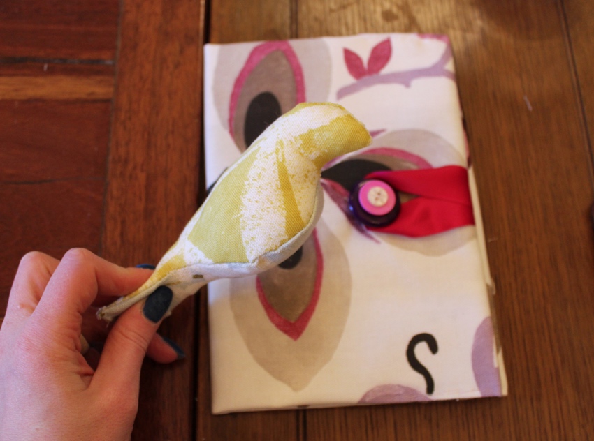 Hilary's crafternoon book cover stuffed bird W=850 H=632 Hilary's-crafternoon-book-cover-stuffed-bird