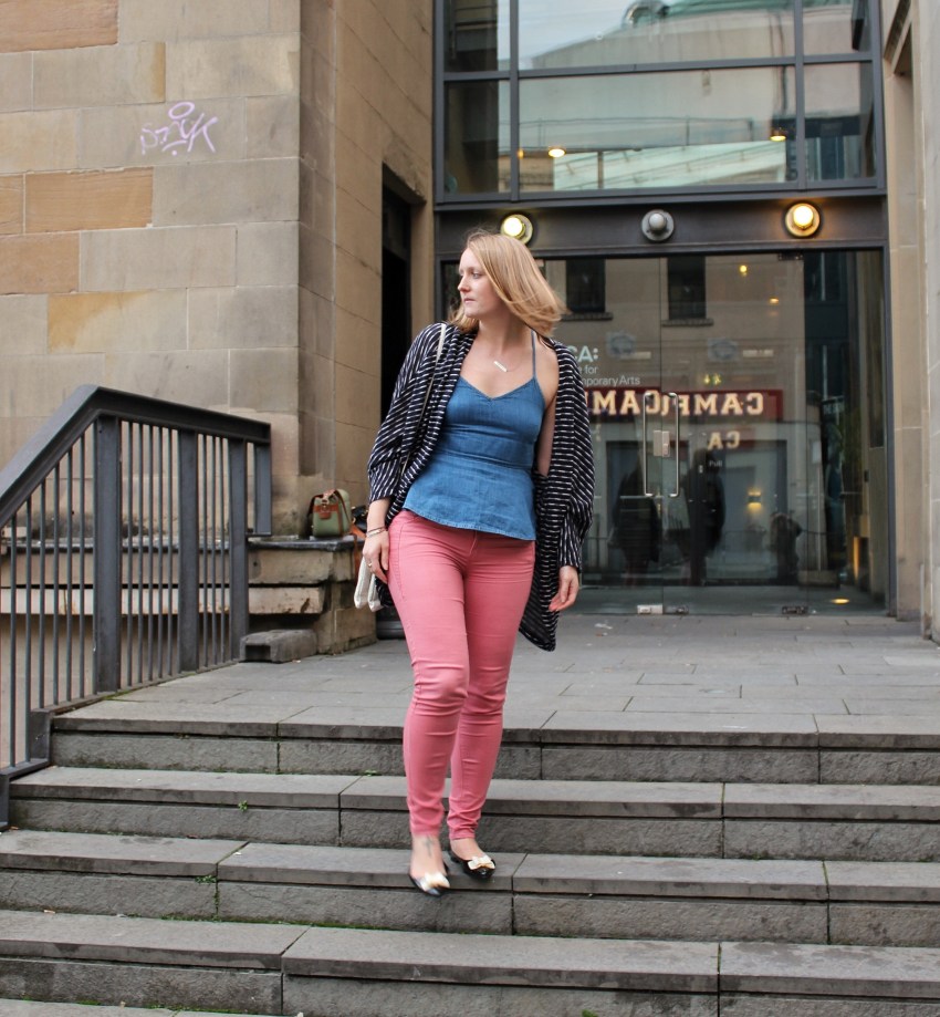 Double-denim-vest-coloured-jeans-Glasgow