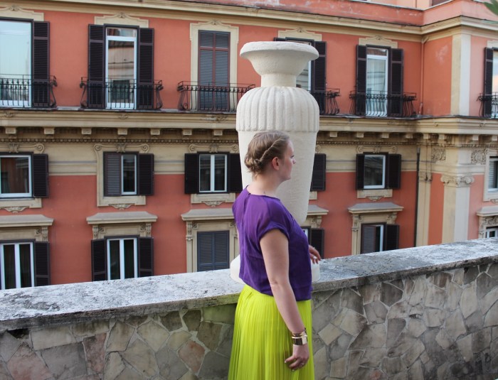 Chartreuse flares Roman holiday ootd W=700 H=535 Chartreuse-flares-Roman-holiday-ootd