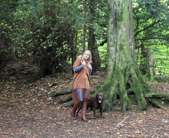 Layered poncho OTK boots fall outfit W=700 H=574 Layered-poncho-OTK-boots-fall-outfit