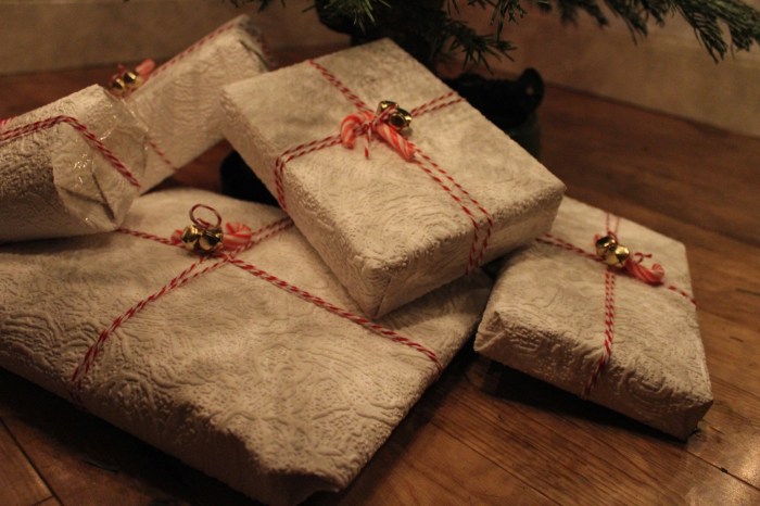 Textured-paper-jingle-bells-candy-cane-wrapping