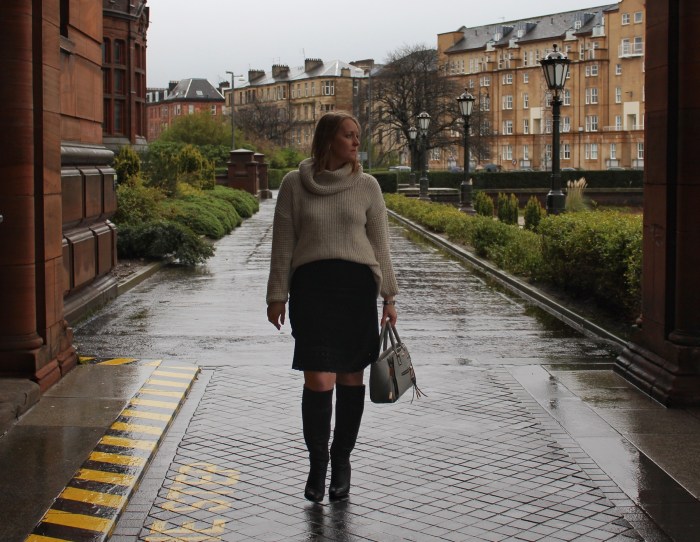 Vintage-suede-pencil-skirt-OTK-boots-oversized-sweater