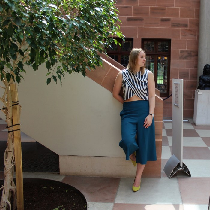 Culottes striped crop top street style Glasgow Culottes-striped-crop-top-street-style-Glasgow