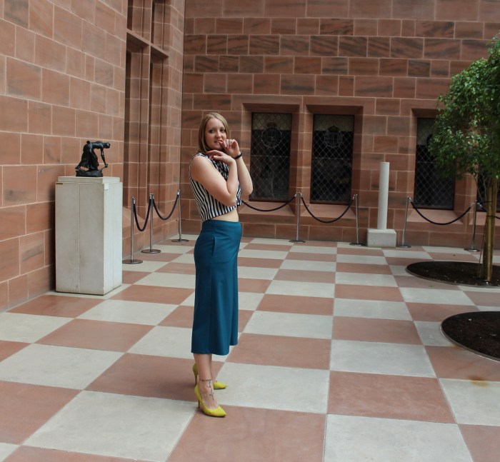 Culottes striped crop top street style Glasgow Culottes-striped-crop-top-street-style-Glasgow