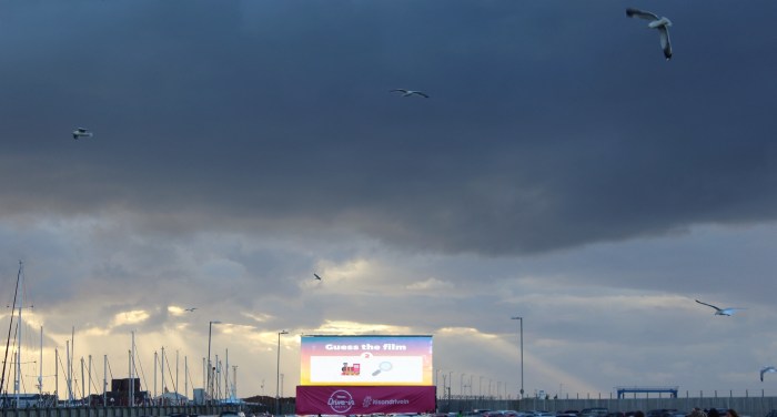Drive in movie Jaws Troon beach Scotland W=700 H=376 Drive-in-movie-jaws-Troon-beach-Scotland