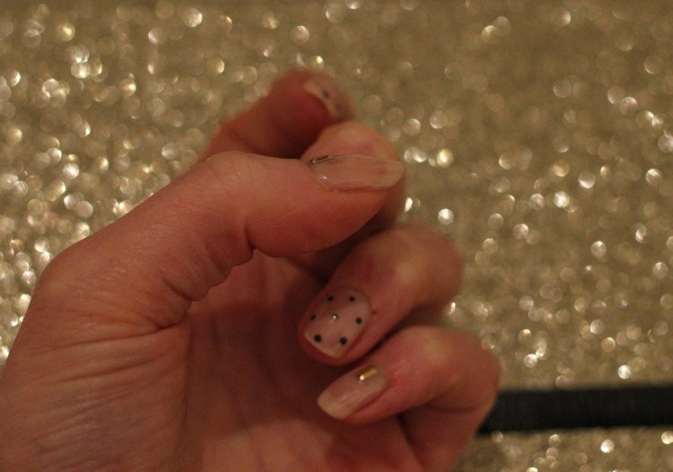 Living-in-a-boxx-nude-embellished-polka-dot-nail-art