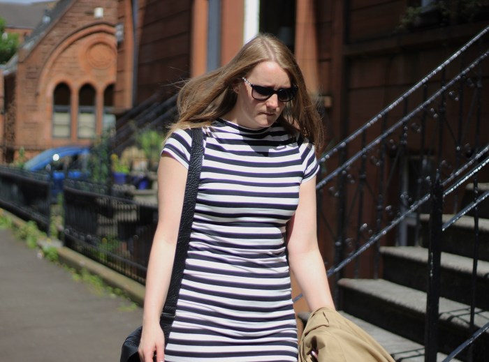 Living-in-a-boxx-monochrome-striped-dress-ankle-boots