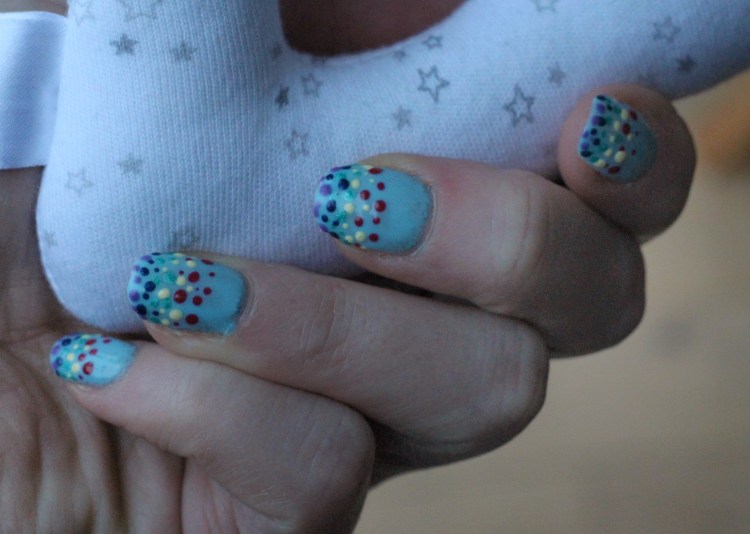 I Can See a Rainbow | Rainbow dotted Nail Art from U.K. Fashion Blogger Lauren Maria
